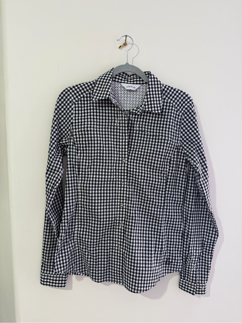 Orvis Black & White Gingham Button-Down Shirt